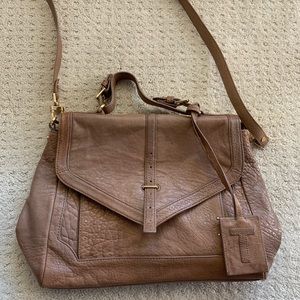 Tory Burch 797 Large Satchel in Clay Beige